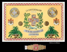 1910s. Vintage Cigar Label & Cigar Band; La Confederacion Suiza. Tampa-Havana picture