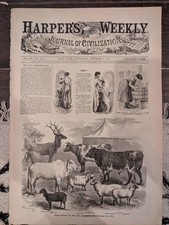 Harper’s Weekly – October 3, 1868 – International Cricket Match • Prize Animals picture