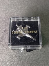 General Dynamics F-16 Fighter Jet Lapel Pin Tie Tack Aviation Vintage F16 picture