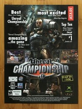 Unreal Championship Original Xbox 2003 Vintage Print Ad/Poster Official FPS Art picture