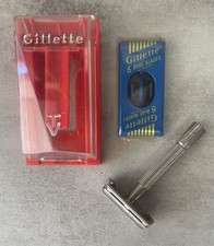 1958 Gillette Super Speed TV Special D3 Razor Case Blue Blades Unused picture