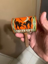 aNTIQUE 1940s Halloween tin noisemaker picture