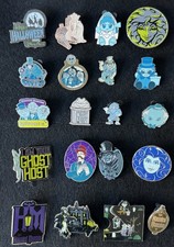 Lot Of 20 Haunted Mansion Pins Hatbox Ghost Madam Leoda Hitchhiking Ghosts picture