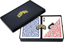 1546 Design 100% Plastic Playing Cards, Poker Size (Standard) Red/Blue (Regular picture