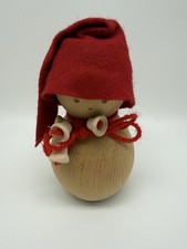 Venlan Elf Tonttu Finland Finnish Red Wooden Christmas 5” Figure Handmade picture