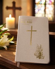 1971 New American Bible NAB Memorial Edition Family Register White Cover picture