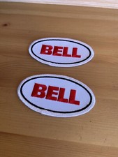 2 PC BELL HELMETS EMBROIDERED PATCHES IRON/SEW ON MOTORCYCLE RACING CAR picture