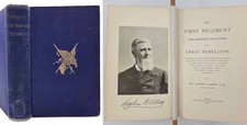 1893 antique FIRST NEW HAMPSHIRE CIVIL WAR REGIMENT history ROSTER MAP PORTRAITS picture