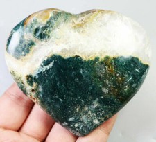 262g Amazing Natural Ocean Jasper Crystal Agate Geode Heart Jasper Reiki Stone picture