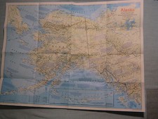 ALASKA MAP THE MAKING OF AMERICA + HISTORY National Geographic January 1984 picture