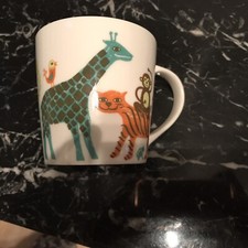 Starbucks 2008 Zoo  Coffee Tea Mug Animal Elephant Tiger Monkey Giraffe 8oz # 89 picture