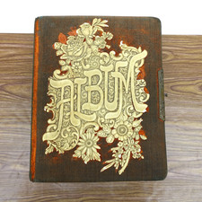 Antique Late 1800's Early 1900's Photo Album with 29 Cabinet Cards picture