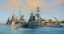 Calm Before the Storm by Robert Taylor with 5 USS Arizona Pearl Harbor veterans picture
