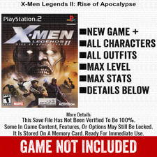 X-Men Legends II Rise of Apocalypse 2005 100% PS2 Memory Card All CHEATS ITEMS picture