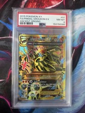 Pokemon Primal Groudon EX Full Art Ancient Origins 97/98 PSA 8 Near Mint picture