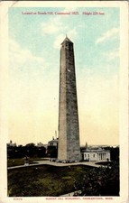Charlestown Mass Bunker Hill Monument Breeds Hill Vintage Postcard  picture