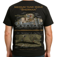 M4 SHERMAN TANK T-SHIRT 75mm ammunition ordnance WW2 army military armor gun war picture