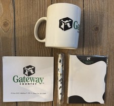 RARE Vintage Gateway Country Coffee Mug Computers Y2K Cyber Cows 90’s pen & pad picture