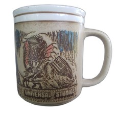Vintage Universal Studios Coffee Mug Made in Japan Jaws Tram Tour Souvenir Cup picture
