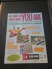 Simtown CD-ROM Print Ad 1996 8X11 Vintage  picture