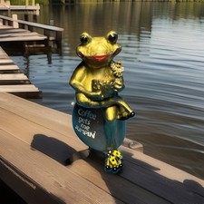 Frog On A Rock Figurine picture