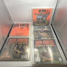 Deer Hunter PC Game Lot of 5 Retro Hunting CD-ROM 1 II III 4 Extended Season picture
