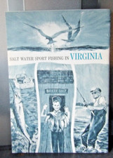 SALT WATER SPORT FISHING IN VIRGINIA TOURISM ADVERTISING BROCHURE BOOKLET 1972 picture