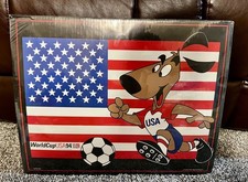 VINTAGE 94 WORLD CUP USA SOCCER FUTBOL 16X20 POSTER STRIKER MASCOT Team USA Flag picture