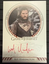 Game of Thrones Great Houses- Kit Harrington- Jon Snow- Red Ink On-Card Auto picture