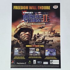 Conflict Desert Storm II 2 PlayStation 2 PS2 Xbox PC Freedom Print Ad/Poster Art picture
