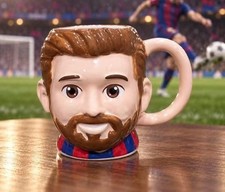 Lionel Messi ceramic mug coffee cup in the shape of football star Messi FC picture