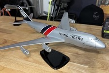 Vintage 1970’s Boeing 747 200F N806FT FLYING TIGERS Desktop Airplane Model 1:200 picture