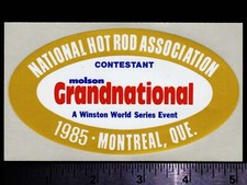NHRA Grandnational,  Montreal, Que. 1985 - Original Vintage Racing Decal/Sticker picture