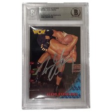 Bill Goldberg Autographed 1998 Topps WCW NWO Wrestling Rookie Card #9 - Beckett picture