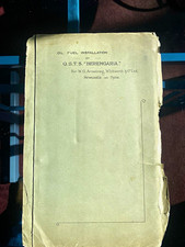 (RARE) Original Q.S.T.S. Berengaria Oil Fuel & Machinery Arrangement Blueprint picture