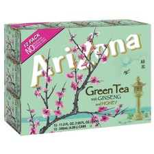 Arizona Green Tea with Ginseng and Honey, 11.5 Fl Oz Cans (12-Pack picture