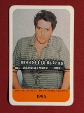 1998 JAHRHUNDERTS-HUGH GRANT CARD #1198-PROSTITUTION ARREST MUG-SHOT-NM-MT-WOW picture