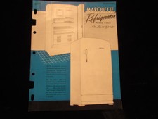 Vintage 1940's advertising Marquette Refrigerator U-85D DeLuxe series brochure picture