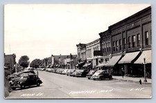 K5/ Frankfort Michigan RPPC Postcard c40-50s Main Street Stores  200 picture