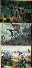 1996 Civil War Art Mort Kunstler Complete 3 Promo Card Set P1 P2 P3 Keepsake picture