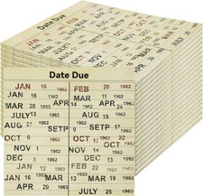 100 PCS Book Club Due Date Card Napkins Library Paper Napkins Vintage Party Deco picture