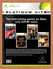 2005 Microsoft Xbox Games Platinum Hits Original Advertisement / Retro Promo v2 picture