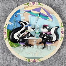 VTG 90s Warner Bros Parisian Woo Collector Plate Pepe Le Pew White Looney Tunes picture