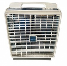 Vintage Lasco Galaxy 3-Speed Box Fan Blue Blade Floor Tilt Wall Mount picture