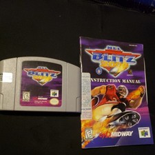 NFL Blitz 2000 Nintendo 64 N64 Game Cartridge Midway 1997 Football With Manual picture