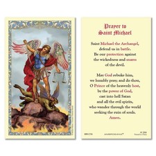 Saint Michael Laminated Holy Card Catholic Prayer Religious Collectible picture