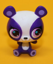 S01 Littlest Pet Shop LPS #3557 Penny Ling Panda Bear Purple White Glitter Eyes picture
