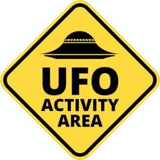 5x5 UFO Activity Area Decal Bumper Sticker Vinyl Truck Decal Alien Sign Decals picture