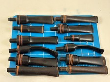 Judd's Lot of 12 Never Used Vulcanite Unique Banded Pipe Stems - Lot #3 picture