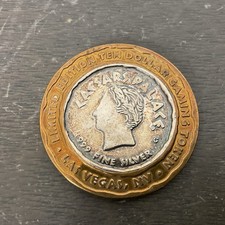 Caesars Palace Las Vegas $10 Silver Strike Gaming Token .999 Fine Silver G Mint picture
